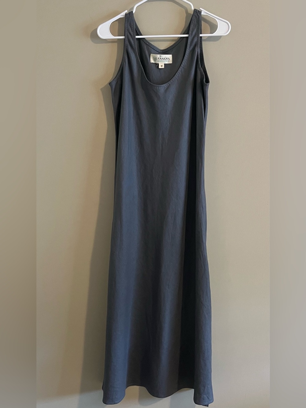 Indochina Lifestyle Boutique Women's Grey Sleeveless Linen Maxi Dress Size M
